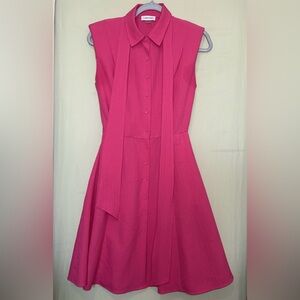 Calvin Klein Vibrant Pink Midi Dress